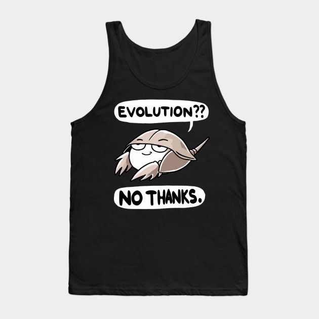 Evolution no thanks Cool Horseshoe Crab (Back Print) Tank Top by DoodleDashDesigns